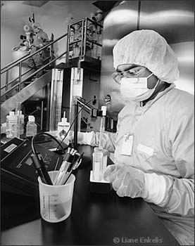 Worker at Bayer Pharmaceutical